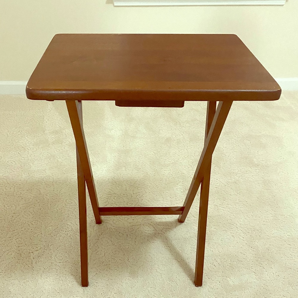 Wood Folding TV Tray & Snack Table